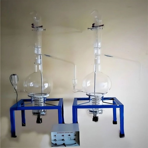 Glass Mild Steel Vertical Double Distillation Unit, For Pharma