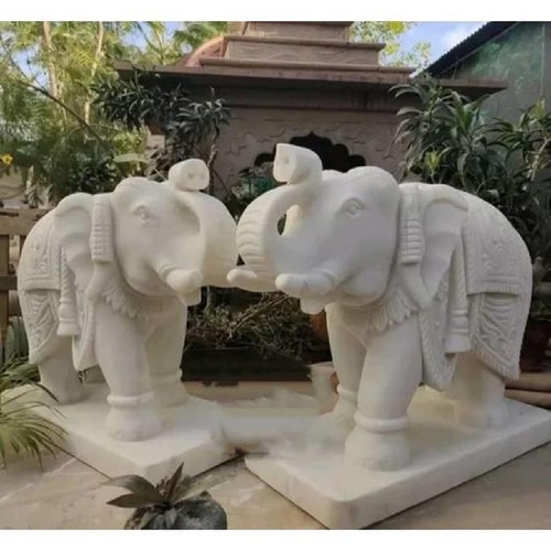 Hathi Joda Marble Figurine
