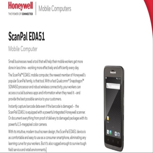 Honeywell Scanpal EDA51 Rugged PDA