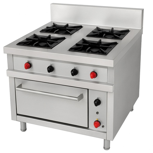 LPG Four Burner Commercial Range with Oven