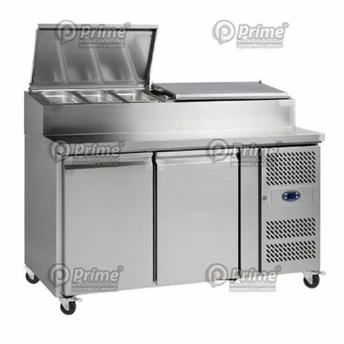 Metal 2 Door Pizza Prep Salad Counter