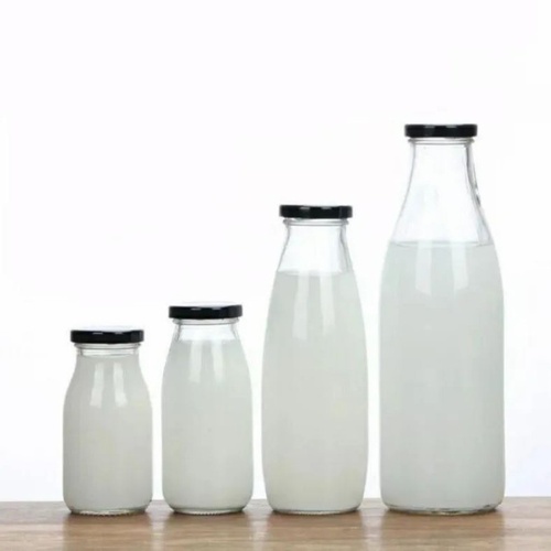 Metal Cap Glass Milk Bottle