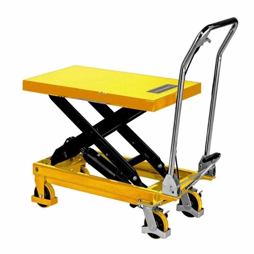 Mild Steel Yellow 1 Ton Hydraulic Scissor Trolley