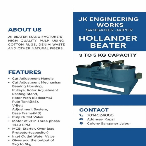 MS Hollander Pulping Machine