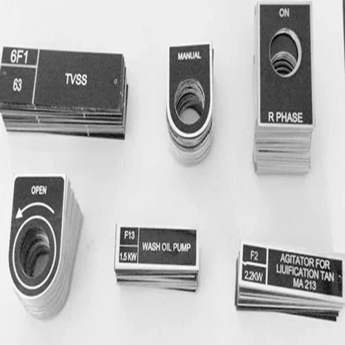 Multicolor Aluminium Labels for Control Panels
