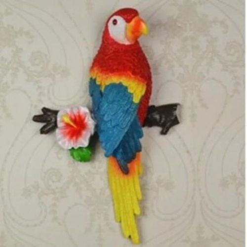 Multicolour Wooden Hanging Parrot