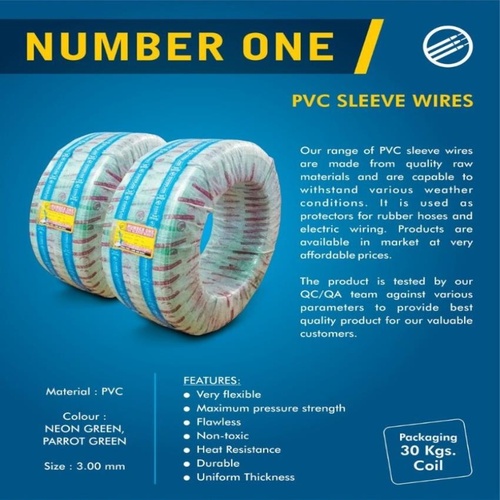Number One PVC Sleeve Wire, 3mm