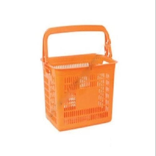 Orange Plastic Shopping Crate