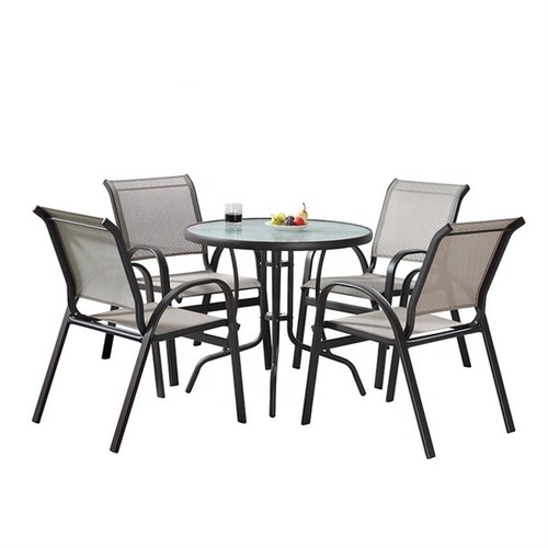 Polished SS Table Chair Set for Restaurants