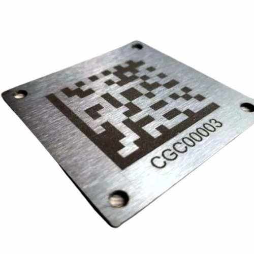 Printed SS Waterproof Barcode Label