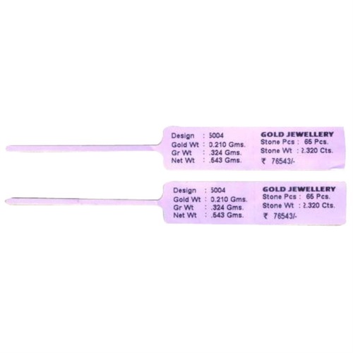 Purple Rectangular Jewellery Label