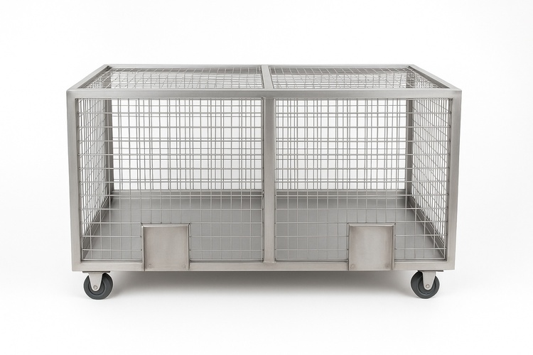 Rectangular Stainless Steel Produce Bin