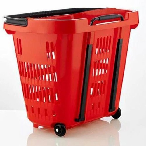Red Black Plastic Trolley