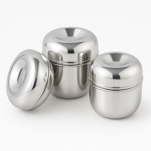 Round Stainless Steel Storage Box
