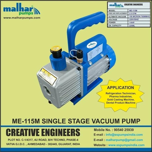 Single Stage Rotary High Vacuum Machine