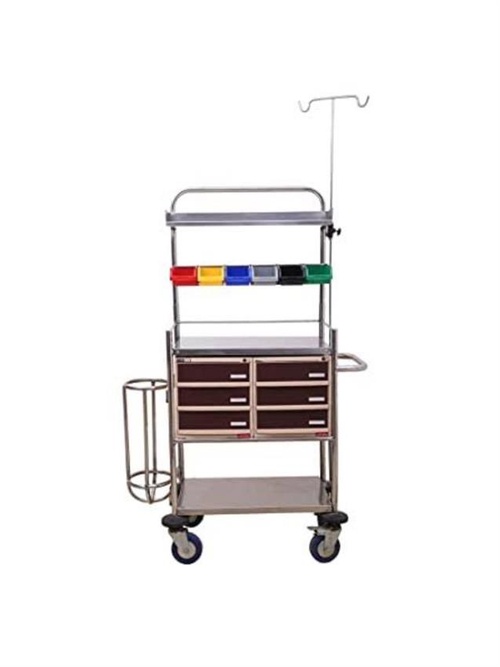 Stainless Steel Crash Cart Trolley 304
