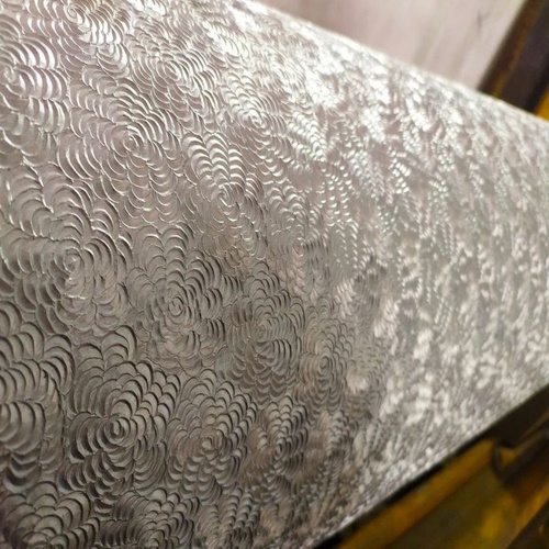 Stainless Steel Paper Embossed Roller, Chrome Finish