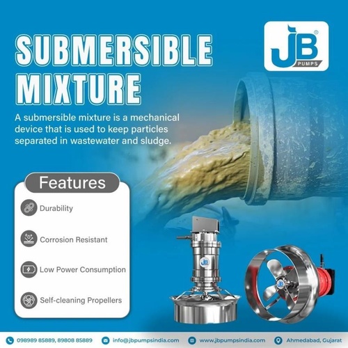 Submersible SS Agitator Mixer, 250 Litres