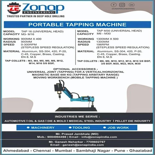 Vertical Tapping Equipment
