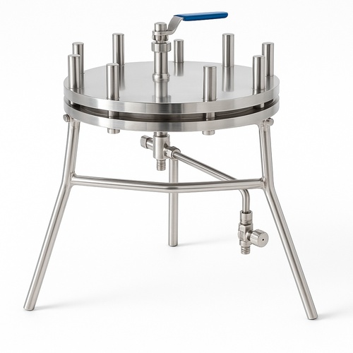 White 142/293mm Bubble Test Membrane Holder