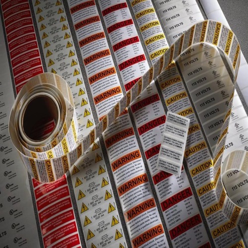 White Chromo Laminated Barcode Labels, Roll