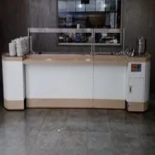 White Corian Countertop Buffet Counter