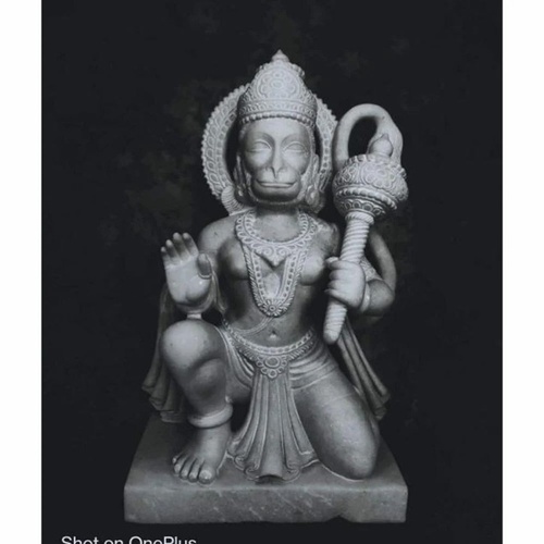 White Marble Standing Hanuman Statue, Temple