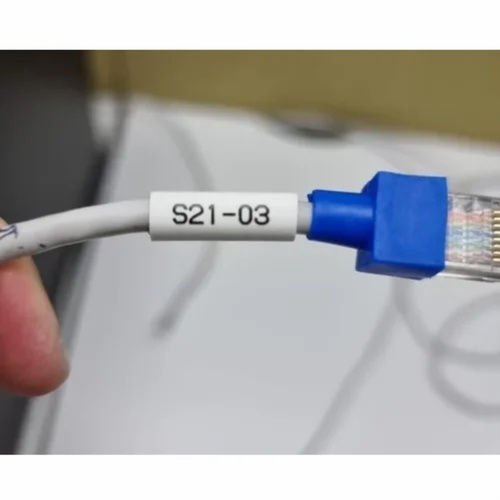 Yellow & White PVC Cable Marker Sleeve