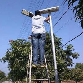 Solar Street Light Pole Erection