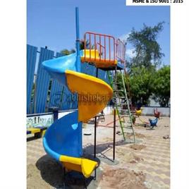 Outdoor Fibreglass Spiral Slide