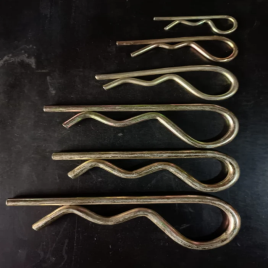 Spring Steel Silver Hitch Pin Clips