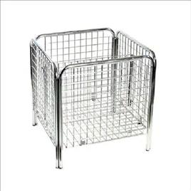Silver Stainless Steel Square Bin