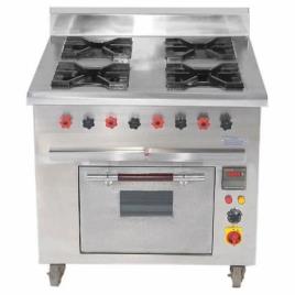 Srihari SS Four Burner Gas Cooking Range With Oven
