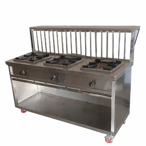 Ss Gas Range 3 Burner Commercial