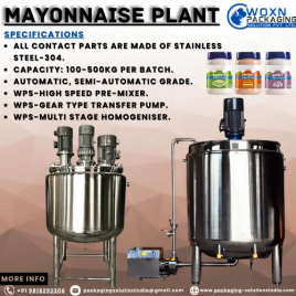 SS-304 Mayonnaise Batch Machine