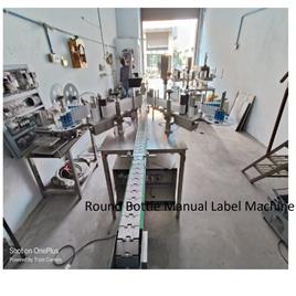 SS 304 Manual Round Bottle Labeler