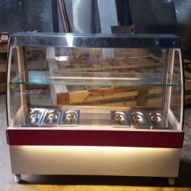 Stainless Steel Glass Food Display Counter