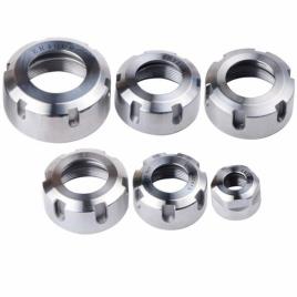 SS Round Threaded Collet Nuts