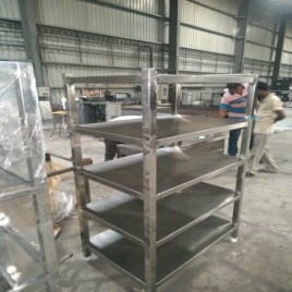 SS Silver Kitchen Storage Rack 48x18x60