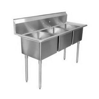 Stainless Steel Three Compartment Sink