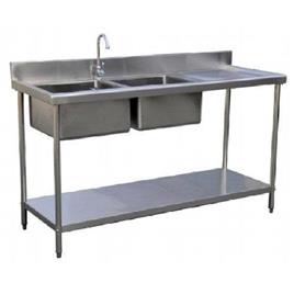 SS Double Bowl Sink Unit