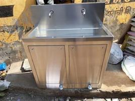 2 Bay Silver Surgical Scrub Station