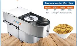 Stainless Steel Banana Wafer Machine, 1 HP, 200 kg Capacity