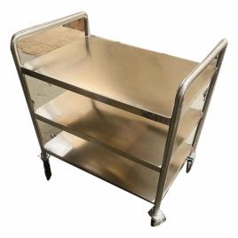 Powder Coated 3 Shelf Steel Trolley