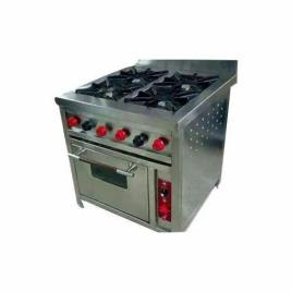 Stainless Steel 4 Burner Commercial Range