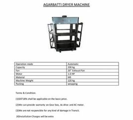 Stainless Steel Agarbatti Dryer 200kg