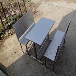 4 Seater Steel Bench with Backrest