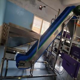 Stainless Steel Inclined Belt Industrial Conveyor