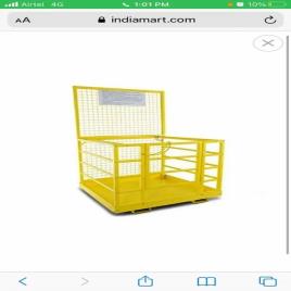 Stainless Steel Forklift Safety Cage, 4x4