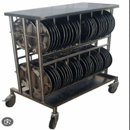 Stainless Steel Two-Shelf Storage Rack